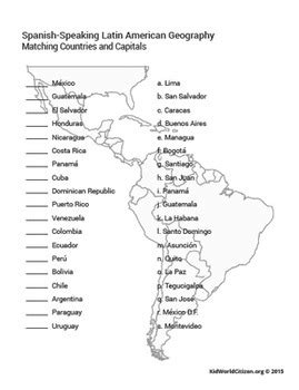 Latin American Countries and Capitals for Kids .
